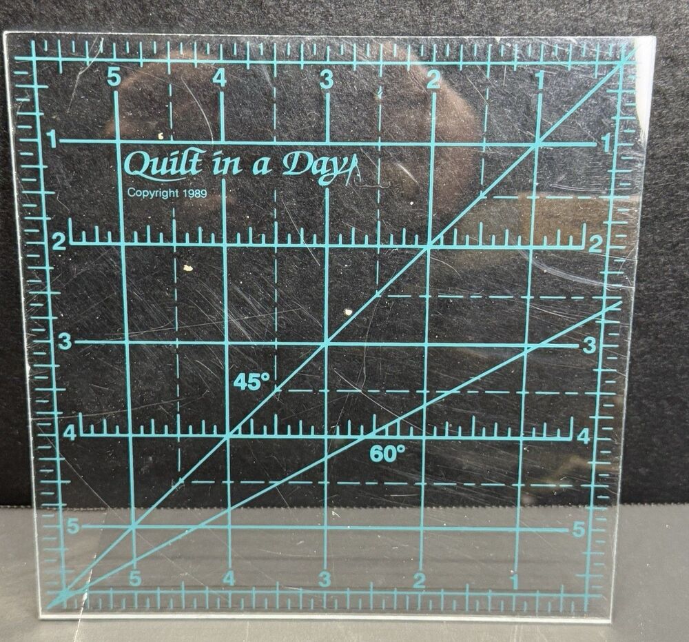 Quilt in a Day Ruler 6"x6" Acrylic Template Quilting Sewing Rotary Cutter